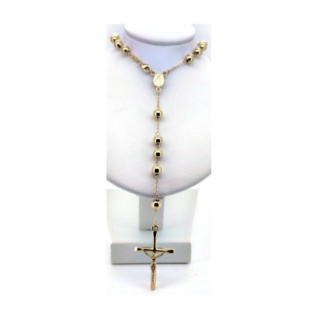 Cadena rosario de oro 18k 70 cm 2